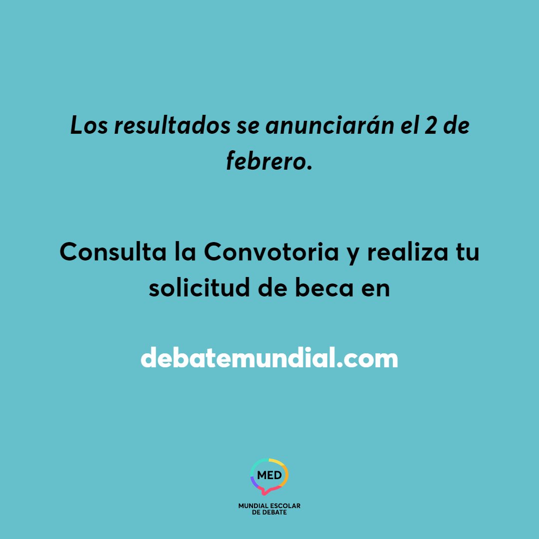 Consulta la Convocatoria de becas en mundialdebate.com