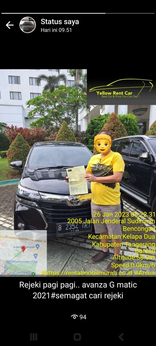 arysus75's tweet photo. #rentalmobiljakarta #yellowrental #rentalmobiljakartatimur #rentalmobiljakartaselatan #rentalmobiljakartapusat #rentalmobilbandara https://t.co/vpfHNHGwRq