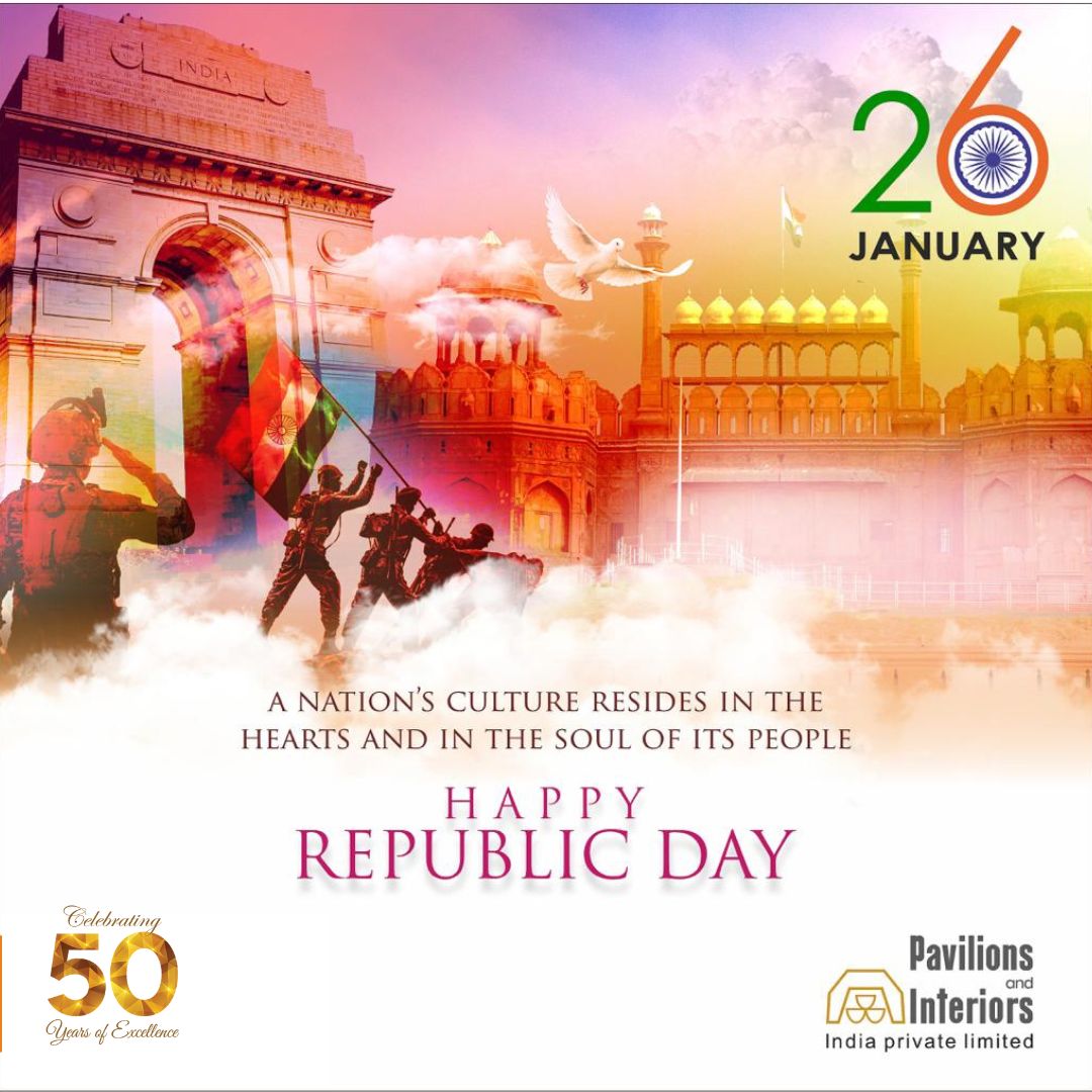 pavinterio's tweet image. Heartiest greetings to all Indians across the world on the 74th #RepublicDay
Let’s rejoice in what we've achieved together as a nation. And let’s aspire to keep achieving more for the nation
#50yearsPnI #Jaihind #eventmanagement #exhibition #fabrication #museum #retail #interiors