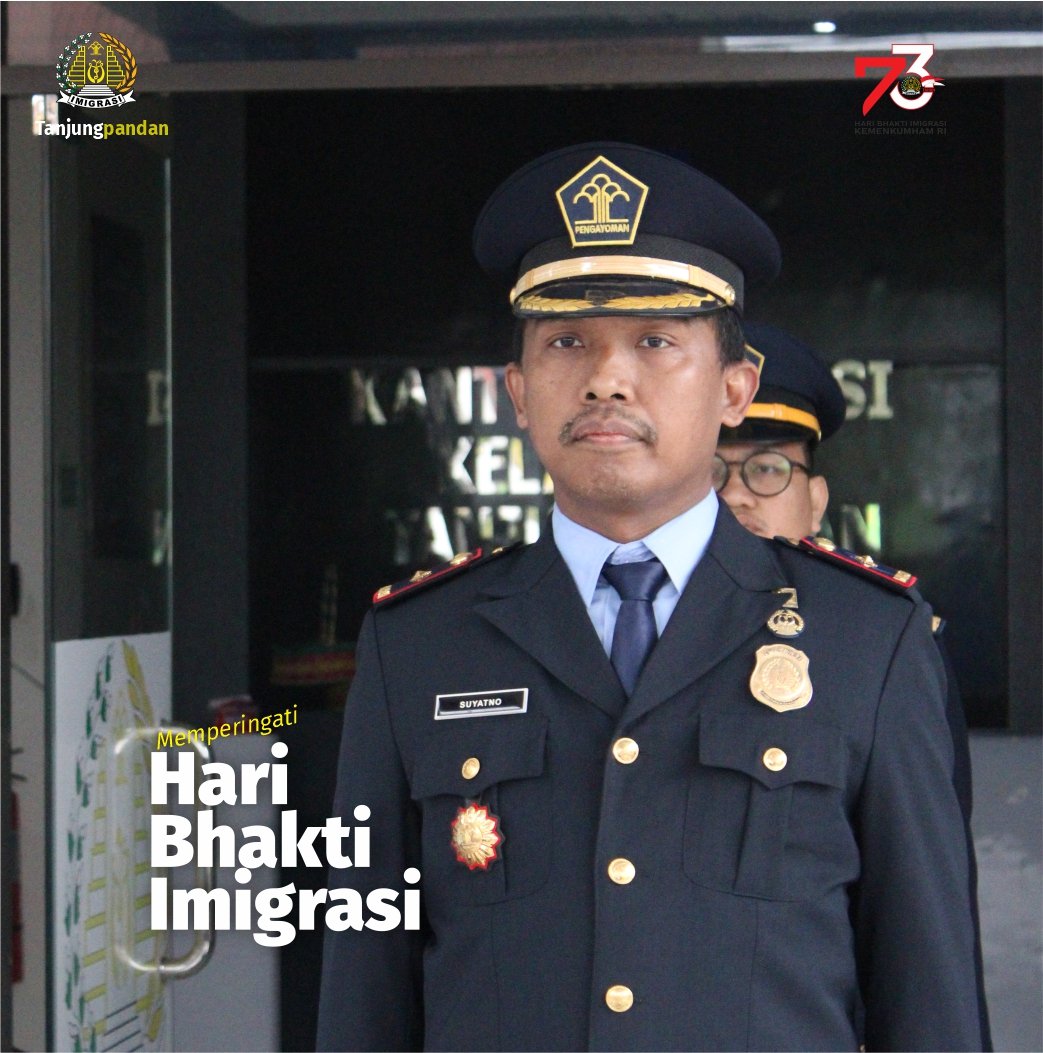 kanim_tjpandan's tweet photo. Kantor Imigrasi Tanjungpandan Kemenkumham Babel: memperingati Hari Bhakti Imigrasi yang ke-73 
@Kemenkumham_RI 
@kumham_babel 
@kakanimtjpandan 
Harun Sulianto
#KumhamBabel 
#HarunSulianto 
#kanim_tjpandan https://t.co/CtA5Li2ERB