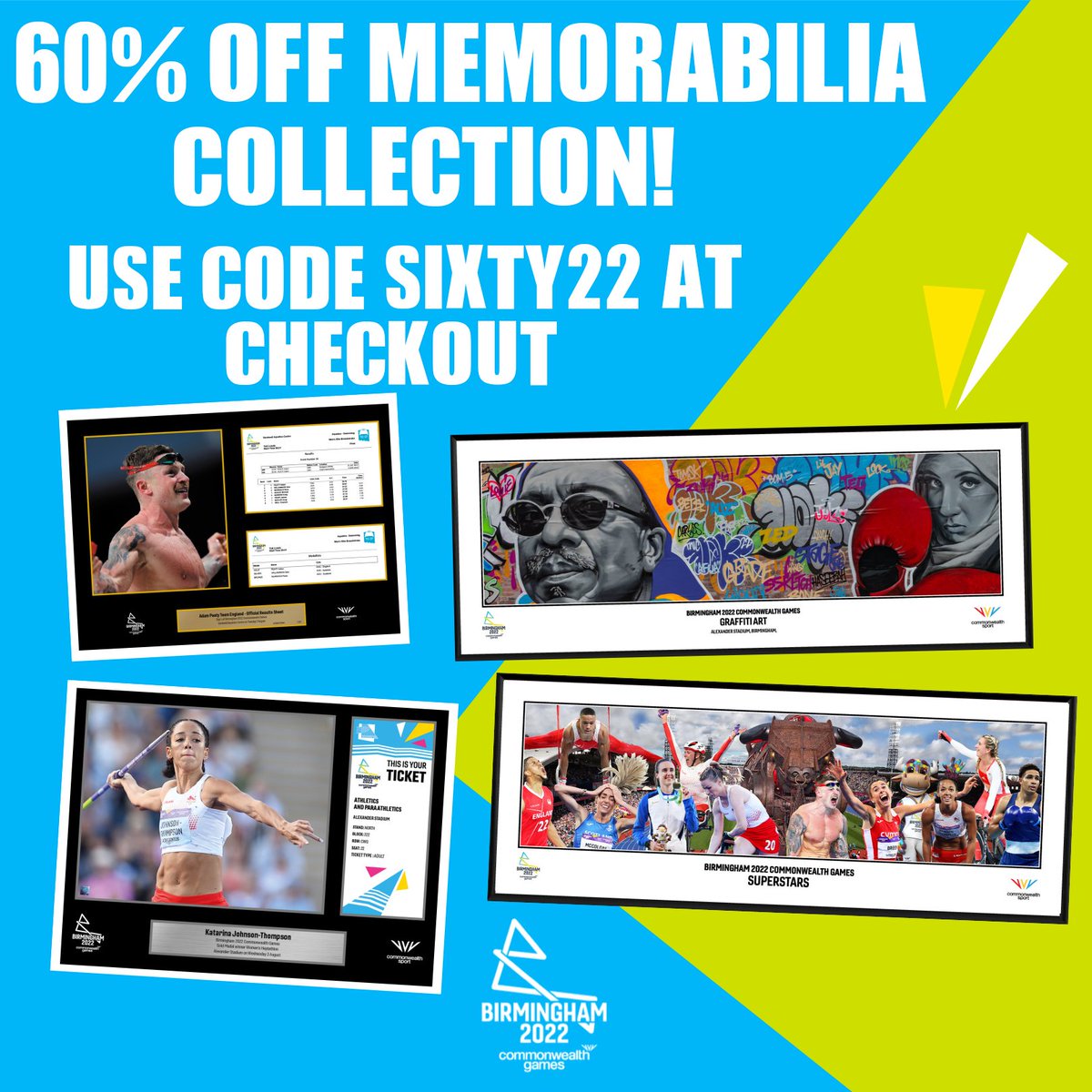 Shop 60% off Memorabilia! Last chance clearance offers are now on, with just days left to purchase some incredible pieces! 😍 Use code sixty22 at checkout to save today ⬇️ shop.memoriesbirmingham2022.com