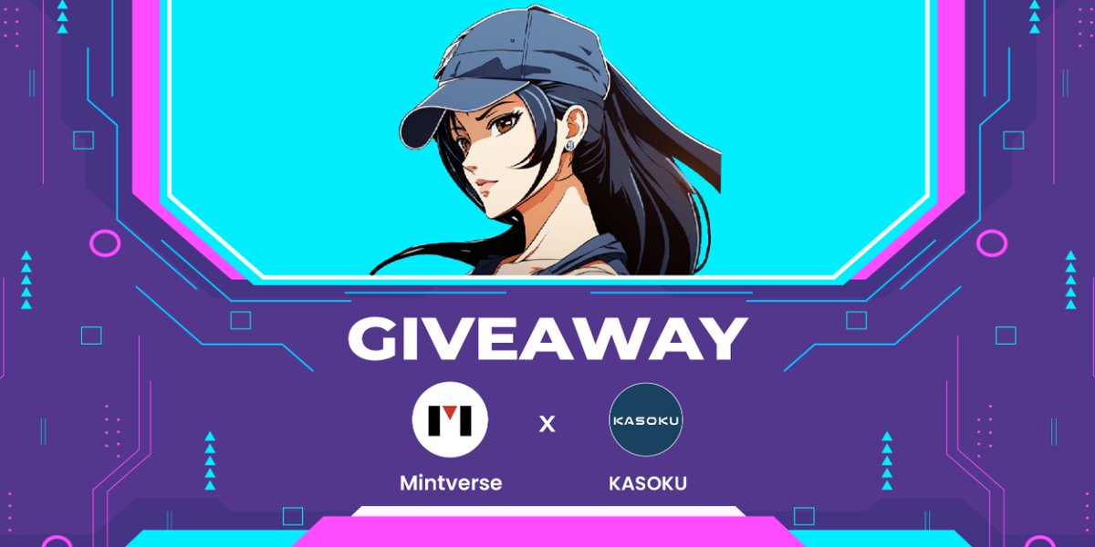 Mintverse_'s tweet photo. 👀 Mintverse x KASOKU Giveaway
🏆 We are giving away 3× WL spots from @KasokuNft❗️
🍀3 winners 🚀
👉To enter:
1️⃣Like/Retweet
2️⃣Follow @KasokuNft & @Mintverse_
3️⃣Tag 2 friends
🕙Ends in 48hs!
#giveaway #wl #ETH #ApeGiveaway #Mintverse #NFT #NFTGiveaway https://t.co/kCt0Bd5TP4