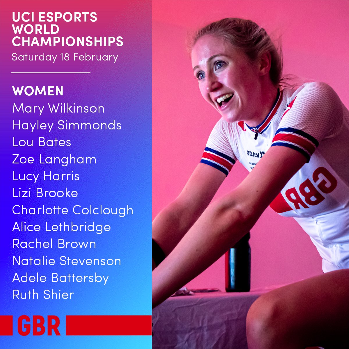 BritishCycling's tweet photo. Here's our team for the 2023 UCI Esports World Championships 👾🎮 

You can also watch some of our GB riders in action at the first ever 'In Real Life' event in Glasgow! More details 👇 https://t.co/7hiddBlcm7