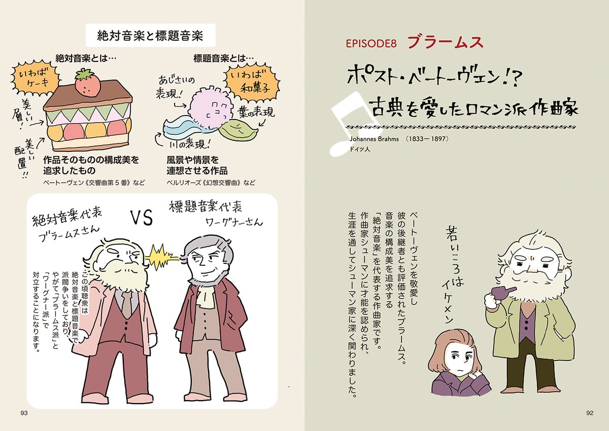 📣重版出来
やまみちゆかさん著『クラシック作曲家列伝』3刷完成㊗️
作曲家といえば音楽室のいかめしい肖像画ですが、本書には一気に親近感の湧くはちゃめちゃエピソード😂が満載。
彼らの不器用で一生懸命な人生に元気をもらえる1冊です。
電子書籍でもぜひ✨

https://t.co/HDVvr77xcL
編H 