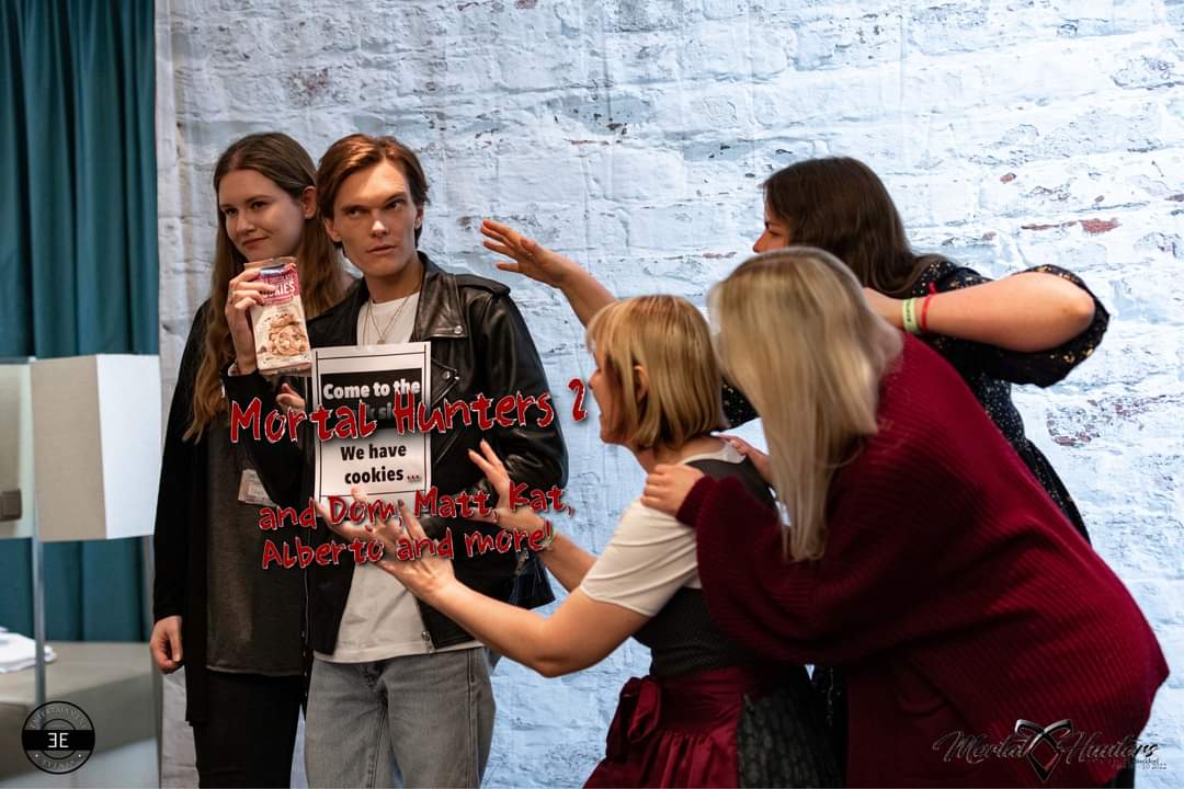 Come to « Mortal Hunters 2 » – we have cookies... and Dom, Matt, Kat, Alberto &amp; more!

★★ Entertainment Events 2023 ★★

➰️ Mortal Hunters 2 | 8.-9. April | 🔥 Purgatory 7 | 27-28 Mai | 🦋 Dragonfly in Amber | 25.-26. November | mortal-hunters.de