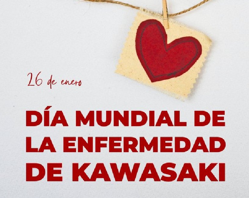 Hoy es el Día Mundial de la #EnfermedadDeKawasaki, #EnfermedadRara multisistémica y grave pero curable que afecta principalmente a los niños/as y que produce vasculitis y provoca la inflamación de las arterias coronarias.
#diakawasaki2022 #diakawasaki