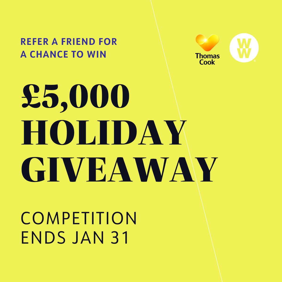 🚨 Only 5 days left to win a holiday of a lifetime for you and your bestie 🚨 For all info and T&Cs head to our website - weightwatchers.com/uk/better-toge… #wwuk #bettertogether #competition #thomascook #win #holiday