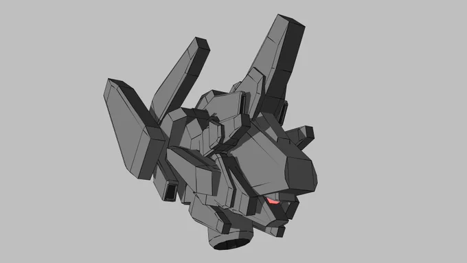 アーマードコアっぽいメカ頭部作ってみました#アーマードコア #3DCG 