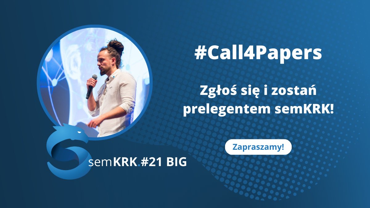 Mamy pierwsze zgłoszenia #Call4Papers! 🎉

Chcesz wystąpić na semKRK#21 BIG? Prześlij nam swoją prezentację! 👉 dva.pl/-qLT

Uzupełnij formularz i spróbuj swoich sił na najlepszej smoczej konferencji SEO/SEM w Krakowie! 🐉