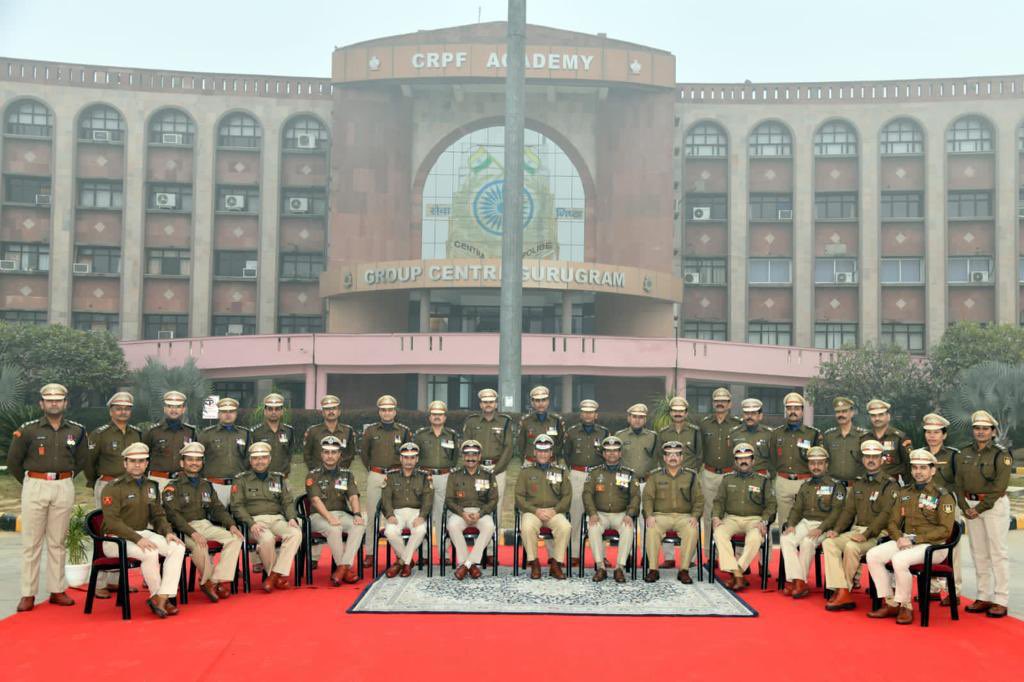 Unfurling the national flag at CRPF Campus, Gurugram, Sh. Randeep Datta, PMG, ADG/Director congratulated all ranks on the occasion of 74th Republic Day and read names of all gallantry medal winners. 
Jai Hind. 🇮🇳