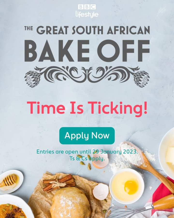 HomeChefsSA's tweet photo. There's only 3 days left to enter The Great South African Bake Off with @BBCS_Africa! So home chefs, if you fancy yourself an (amateur) baker, then this one is for you! https://t.co/y4RFF0AaDm