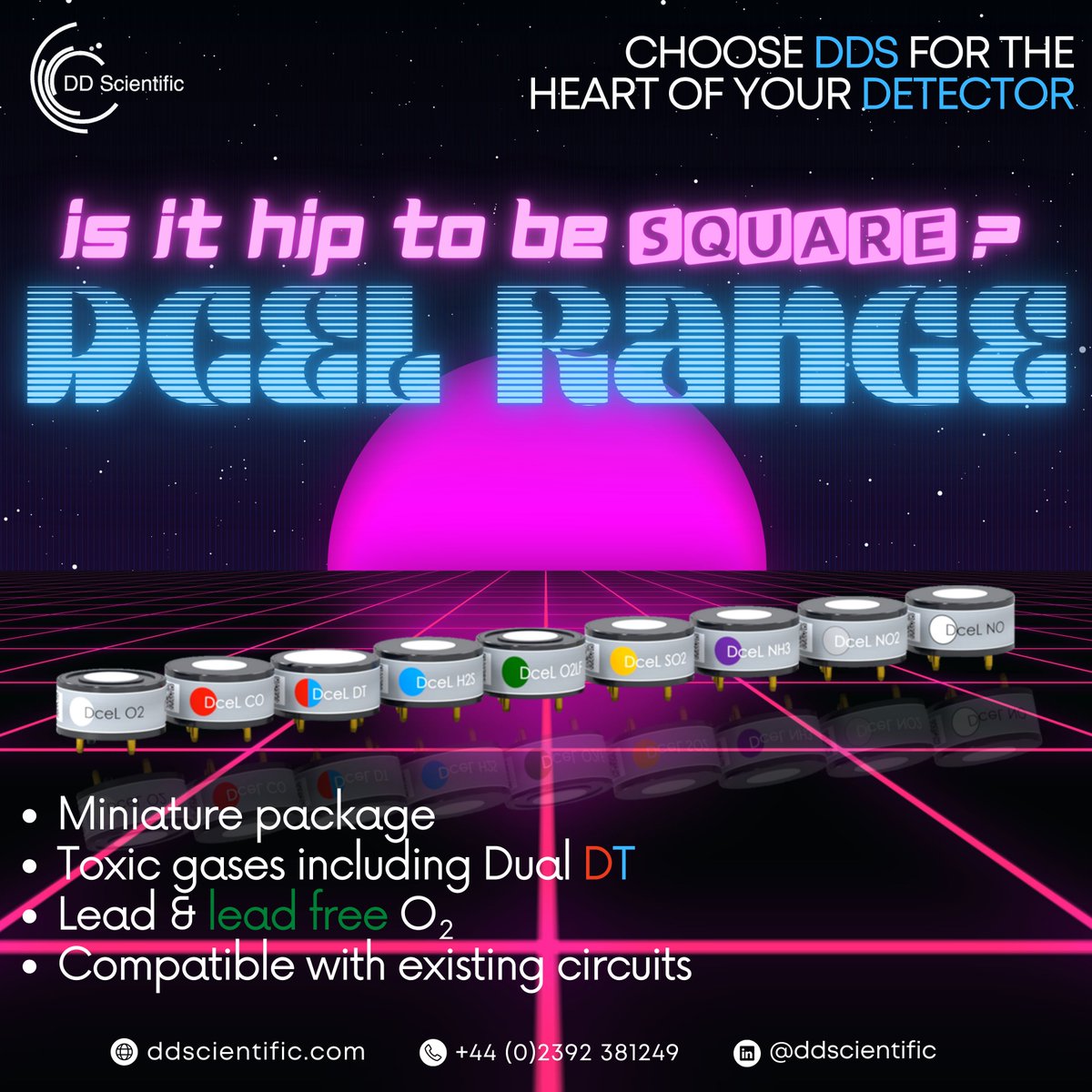 ddscientific's tweet photo. Is it hip to be square? The DceL series provides gas detector manufacturers with the same reliability and robustness of bigger sensors in a miniature package, facilitating the design of compact instruments with greater functionality. 
 #round #gasdetection #dcel #detection #gas https://t.co/JqOaGnEomV