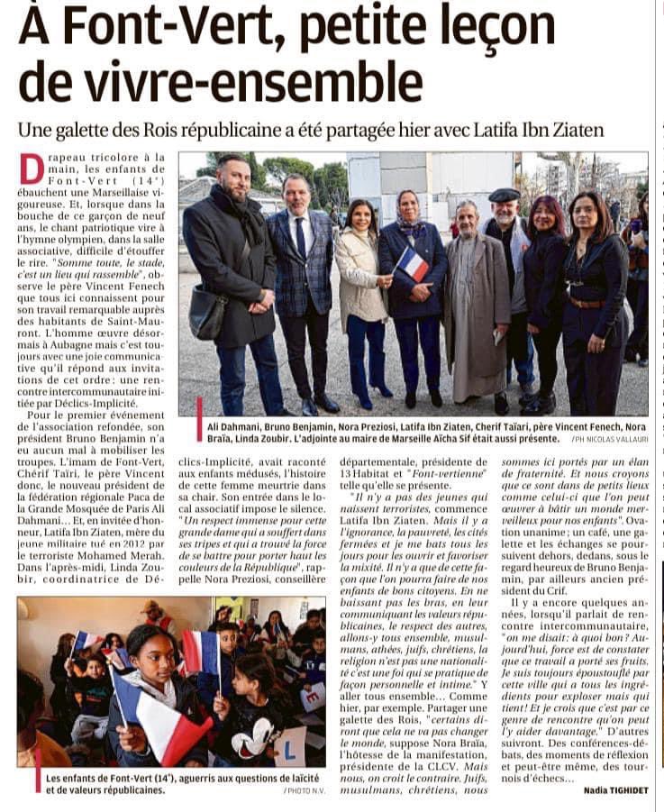 hayat_atia's tweet photo. En pleine discussion avec le Père Vincent et Madame #LatifaIbnZiaten sur notre entente et nos liens si souvent passés sous silence par certains médias.
Beau moment autour d’une galette républicaine à #fontvert.
Il y a des rencontres qui vous marquent.
Celle-ci en est une…🙏🏼😌 https://t.co/HYkoFIvFJF