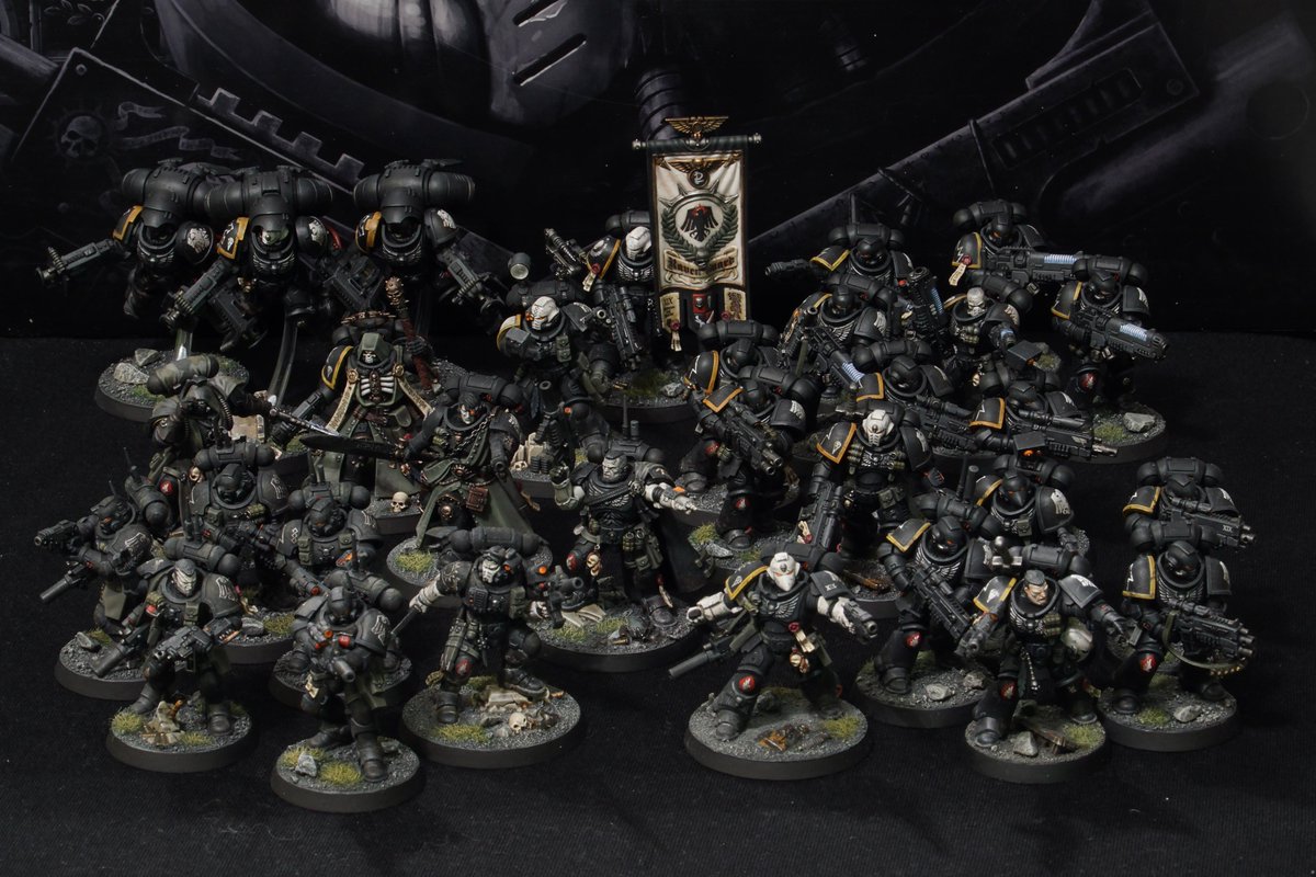 MatveyevDimitry's tweet photo. Raven Guard 2nd Company.
And more painting awaits!
@warhammer
#paintingwarhammer #paintingminiatures #warhammercommunity #warhammerpainting #warhammer #warhammer40k #warhammer40000 #warhammerworld #ravenguard40k #spacemarines #adeptusastartes #primaris #primarismarines #wh40k https://t.co/VSdKuuzXU7