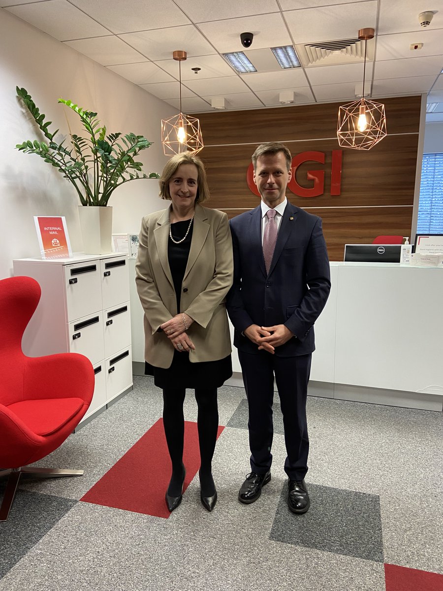KasiaPK's tweet photo. Pleasure to accompany Ambassador @cgodin2022 and STC @StephanieBerlet to meeting with @CGI_Polska management team. CGI is one of the largest Canadian investors in Poland with impressive plans for further development. @TCS_SDC and is committed to support the company on this path! https://t.co/Oau54KE26Y