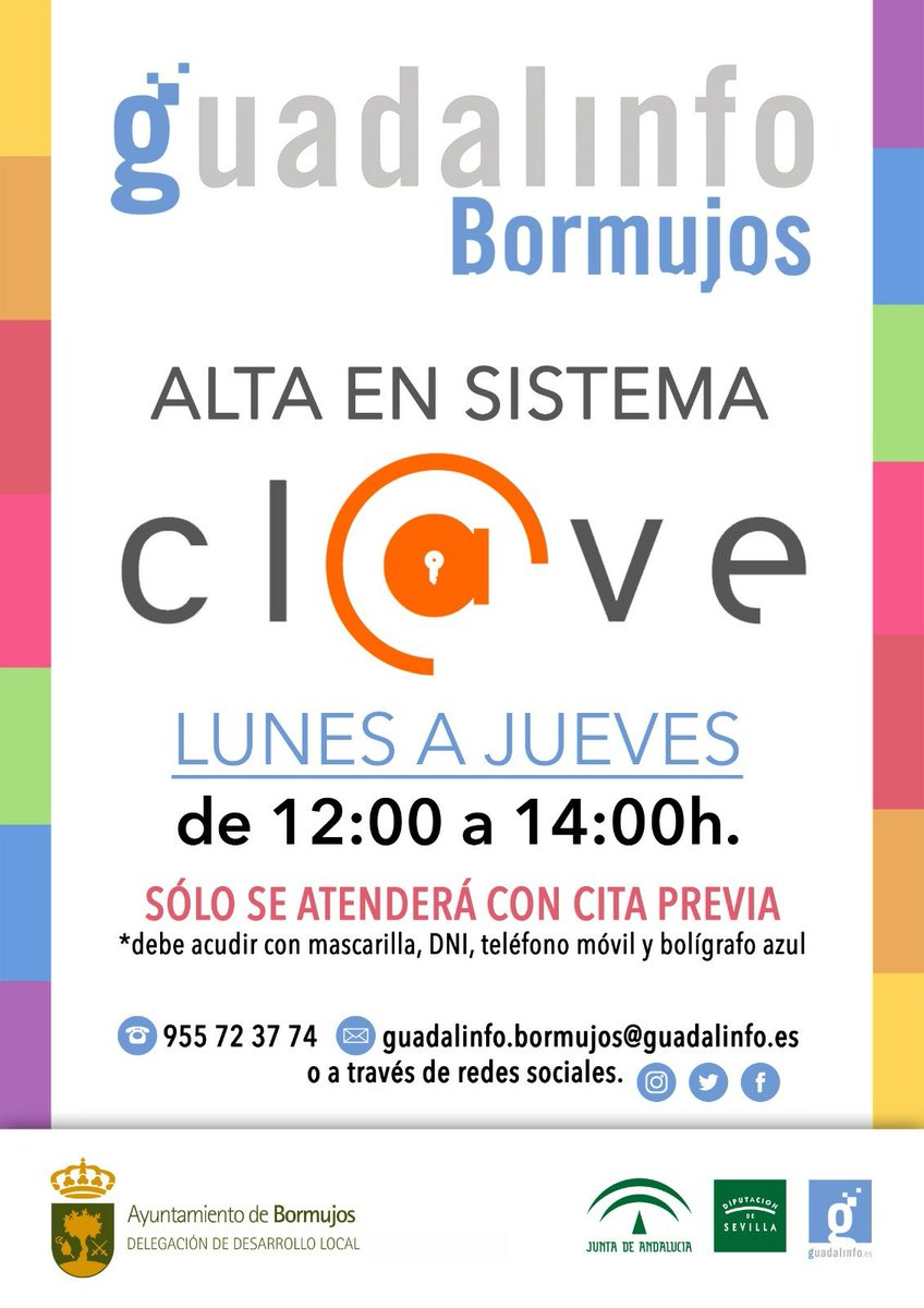 Desde Guadalinfo Bormujos  hemos tramitado en #2022 7️⃣2️⃣1️⃣ nuevas altas en cl@ve permanente para facilitar el acceso de las personas que necesitan acceder de manera frecuentemente a los servicios electrónicos de la #Administración
<a href="/RedGuadalinfo/">Vuela Guadalinfo</a>
<a href="/AytoBormujos/">Ayto. de Bormujos</a> <a href="/cyra68/">Cyra de la Cruz</a> <a href="/fegarc/">Fernando G.Cumbreras</a>