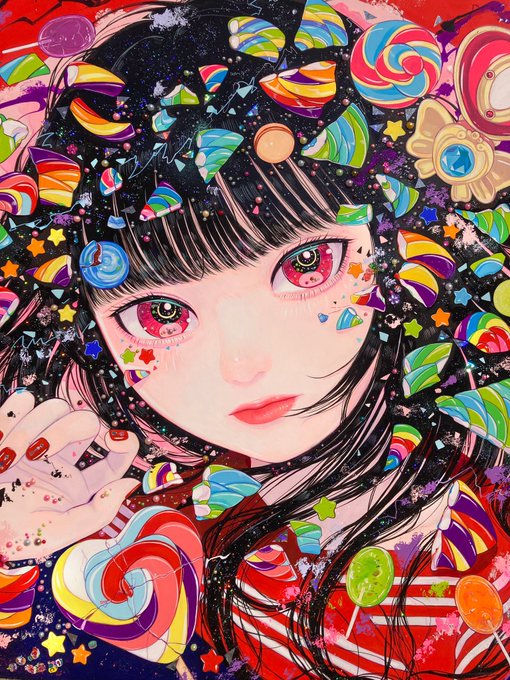 「acrylic paint (medium) star (symbol)」 illustration images(Latest)