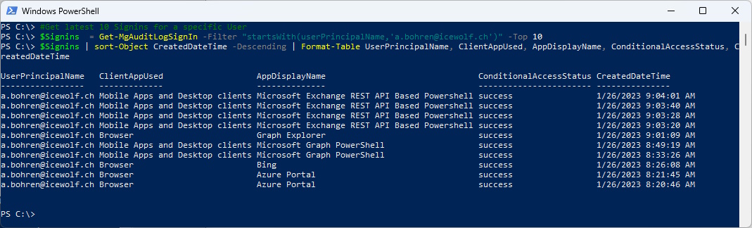 andresbohren's tweet image. 🚀Analyze #AzureAD #SignIn Logs with #PowerShell. Read all the Details in my Blog Article 📣
bit.ly/3R7Oodq