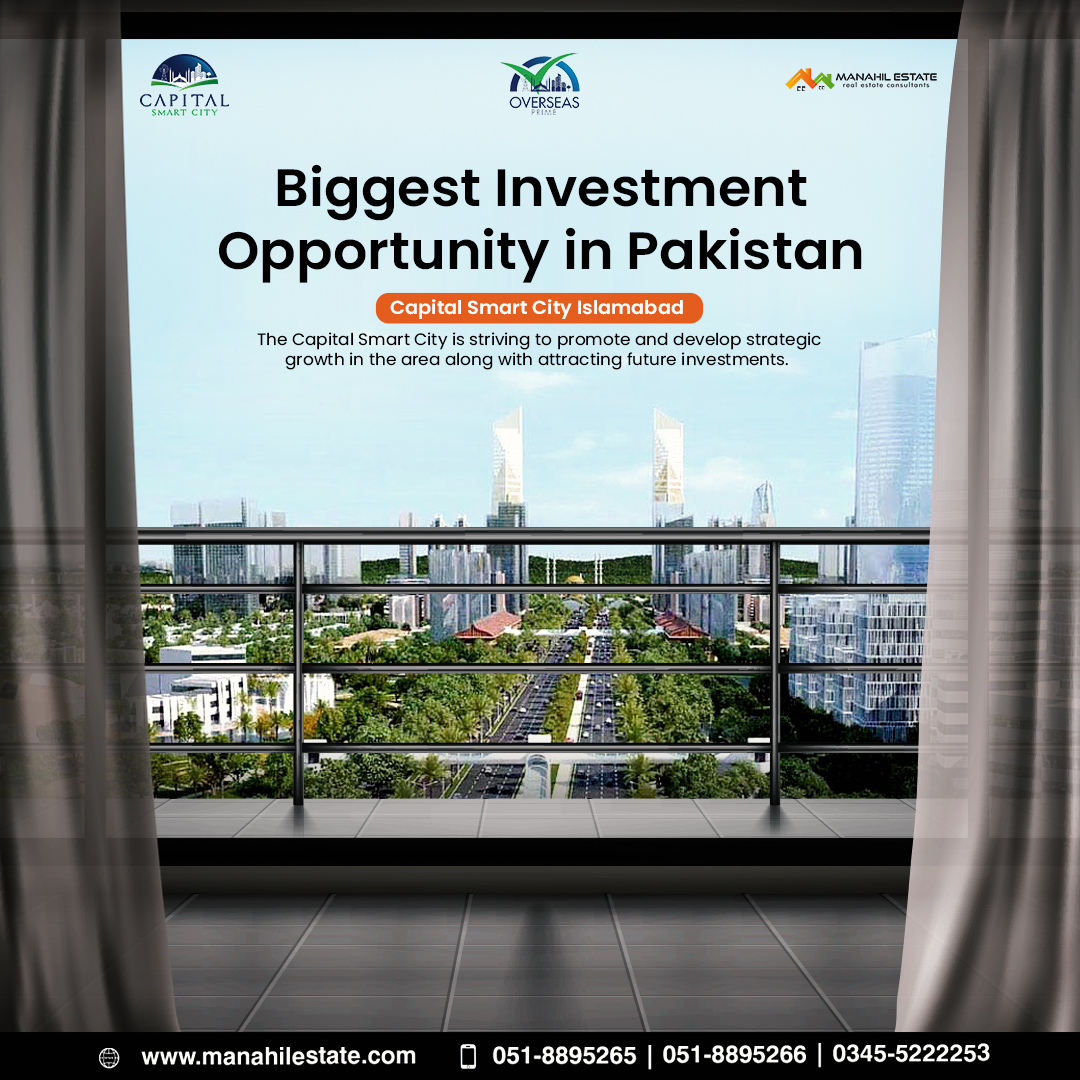 'Live in a smart, sustainable community at Capital Smart City Islamabad'
C𝗮𝗹𝗹/𝗪𝗵𝗮𝘁𝘀𝗮𝗽𝗽: 𝟬𝟯𝟰𝟱-𝟱𝟮𝟮𝟮𝟮𝟱𝟯
📩 𝐦𝐚𝐫𝐤𝐞𝐭𝐢𝐧𝐠@𝐦𝐚𝐧𝐚𝐡𝐢𝐥𝐞𝐬𝐭𝐚𝐭𝐞.𝐜𝐨𝐦
Find more details at: manahilestate.com/taj-residencia/
#CapitalSmartCityIslamabad #manahilestate