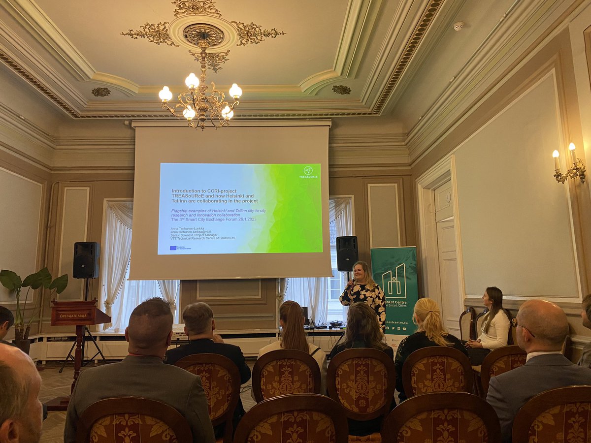 AQ4All's tweet photo. Anna is introducing our Super fine CE project TREASoURcE in the Finest event @tallinnofficial @TREASoURcE_eu @ForumVirium @HelsinkiSmart @wef @Uudenmaanliitto @wef @smart_tallinn @kiertotalous_FI @cegodotfi @CBE_JU @circwaste @CIRCPirkanmaa https://t.co/IYJ4z5WkHz