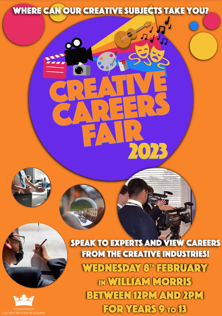 Creative Careers Fair 8th February 2023 Year 9-13
Relevant student cohorts will soon receive their invitations to attend the Creative Careers Fair. This will be a wonderful opportunity to meet industry experts in the creative field.