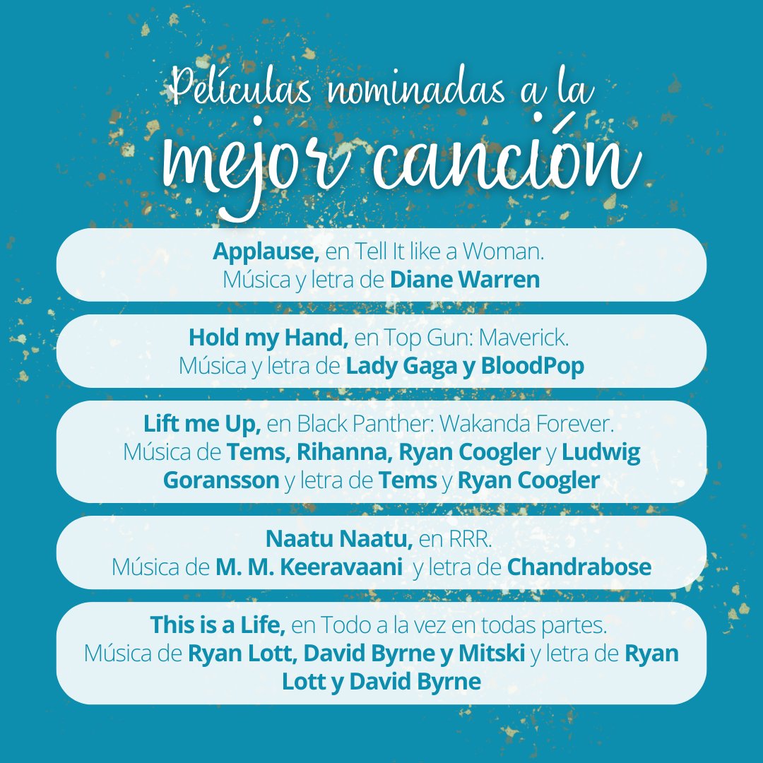 El próximo 13 de marzo se celebra la 95ª edición de los Premios Oscar ¡y nosotros ya nos estamos poniendo las pilas para ver todas las películas nominadas a la mejor banda sonora y mejor canción!🎶

#CSMGalicia #Galicia #música #curiosidadesmusicales