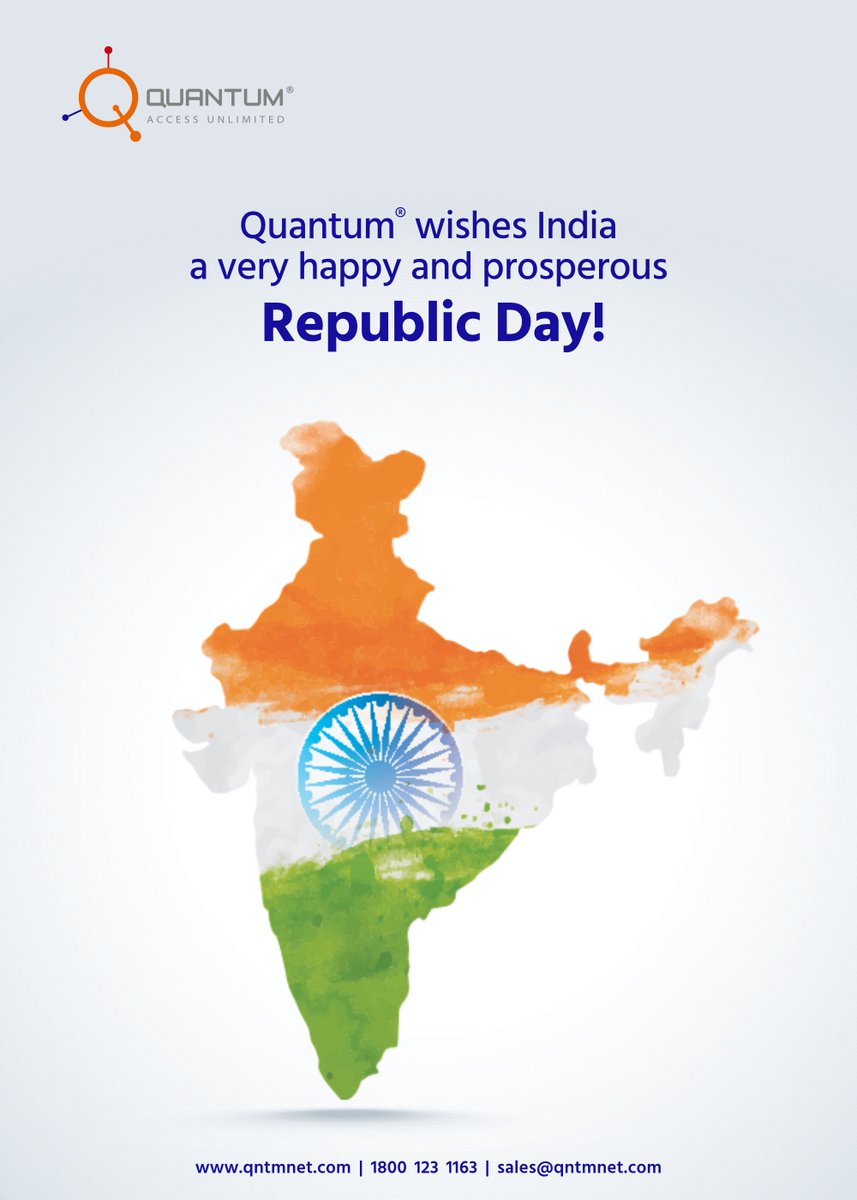 QuantumNetwork5's tweet photo. From all of us to you, Happy Republic Day!
#QuantumNetworks #AdvantageQuantum https://t.co/BxzSLjyePL