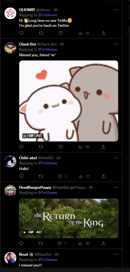 TinMeeee's tweet photo. Missed you all🥺

Ill try to post explanation what happened someday, probably on my second acc.

New drawings soon💜 https://t.co/iJs0W1Eegu