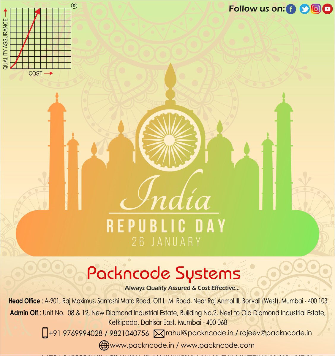 PackncodeSystem's tweet image. Happy Republic Day !!