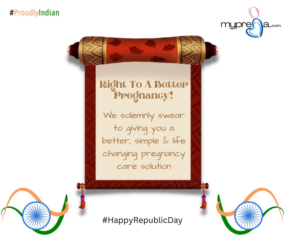 myprega's tweet photo. This Republic Day, let's take a slightly different pledge but with the same dedication. Taking step towards better &amp; safer pregnancy care for achieving a healthier and better future of the nation. 

Think Pregnancy, Think Myprega! 

#26january #HappyRepublicDay 
#RepublicDay2023 https://t.co/waXs6LzVLg