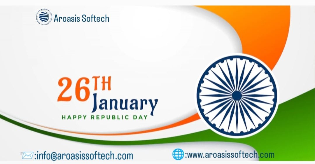 AroasisSoftech's tweet photo. Let's spread the message which the tricolor gives. Let's spread peace, humanity, and prosperity among the people.
#26january #RepublicDay #softwaredevelopment #websitedevelopment #mobileappdevelopment #ecommerce #aroasissoftech https://t.co/IX6svi6q5i