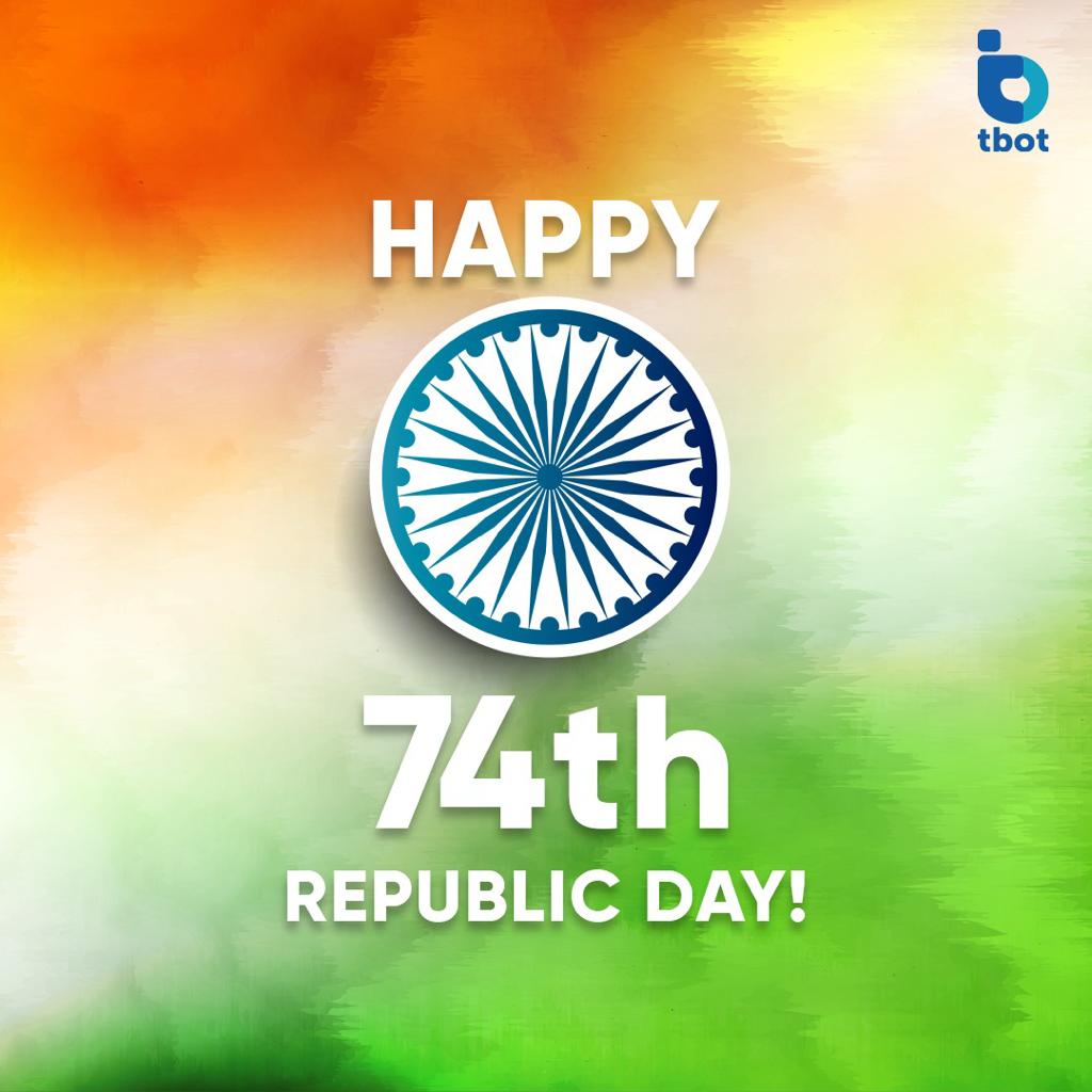 TBotSystems's tweet image. Let&apos;s take an oath to our motherland that we will do everything we can for the country&apos;s peace &amp;amp; prosperity!

Team Tbot wishes you all a very #HappyRepublicDay!

#republicday #republicday2023 #january26 #tbotsystems #PeaceDay