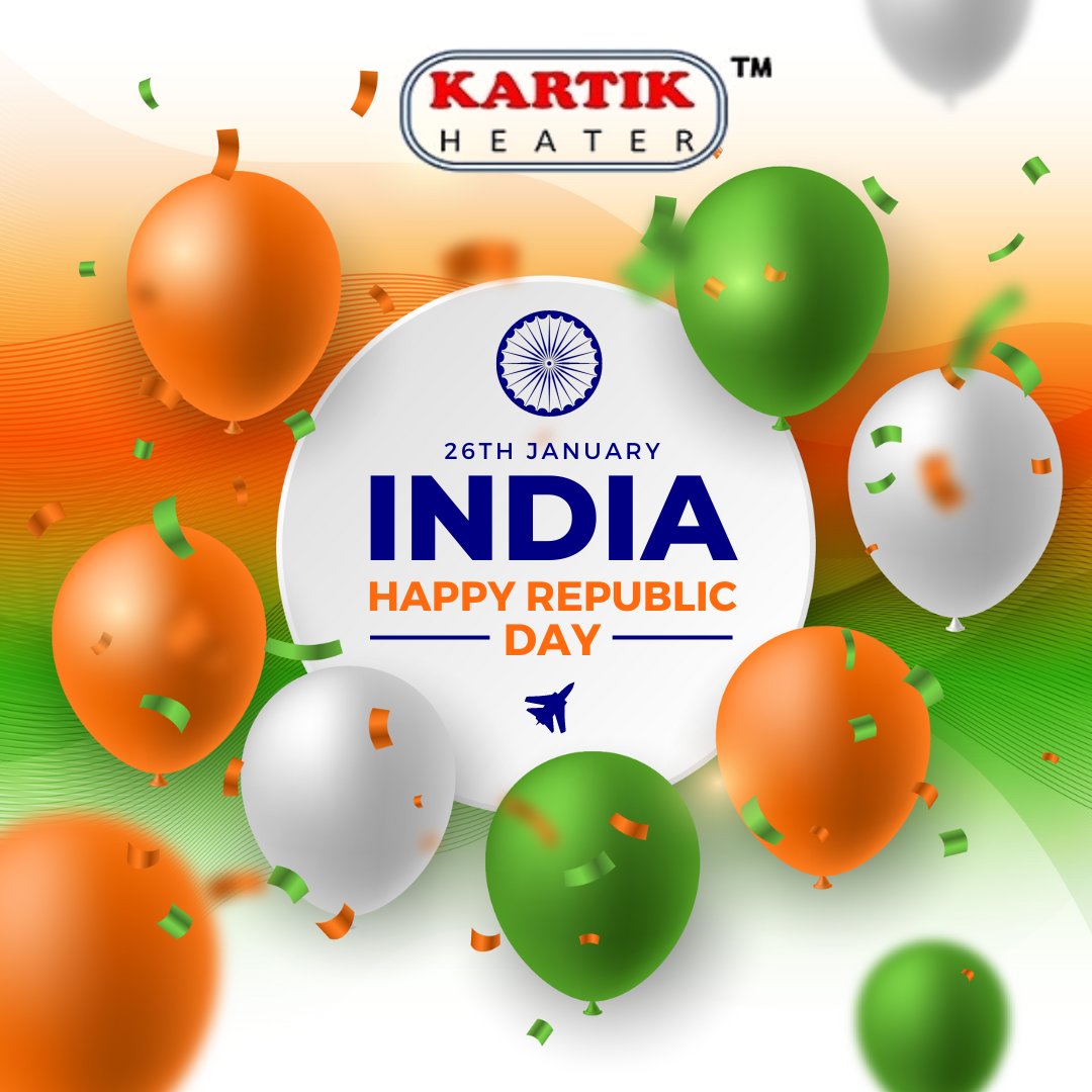 May the spirit of togetherness, brotherhood and justice always prevail in our country. Happy 74th Republic Day!
#heater #kartikheater #kartikindustrialheater #waterheater #oilheater #manufacturing