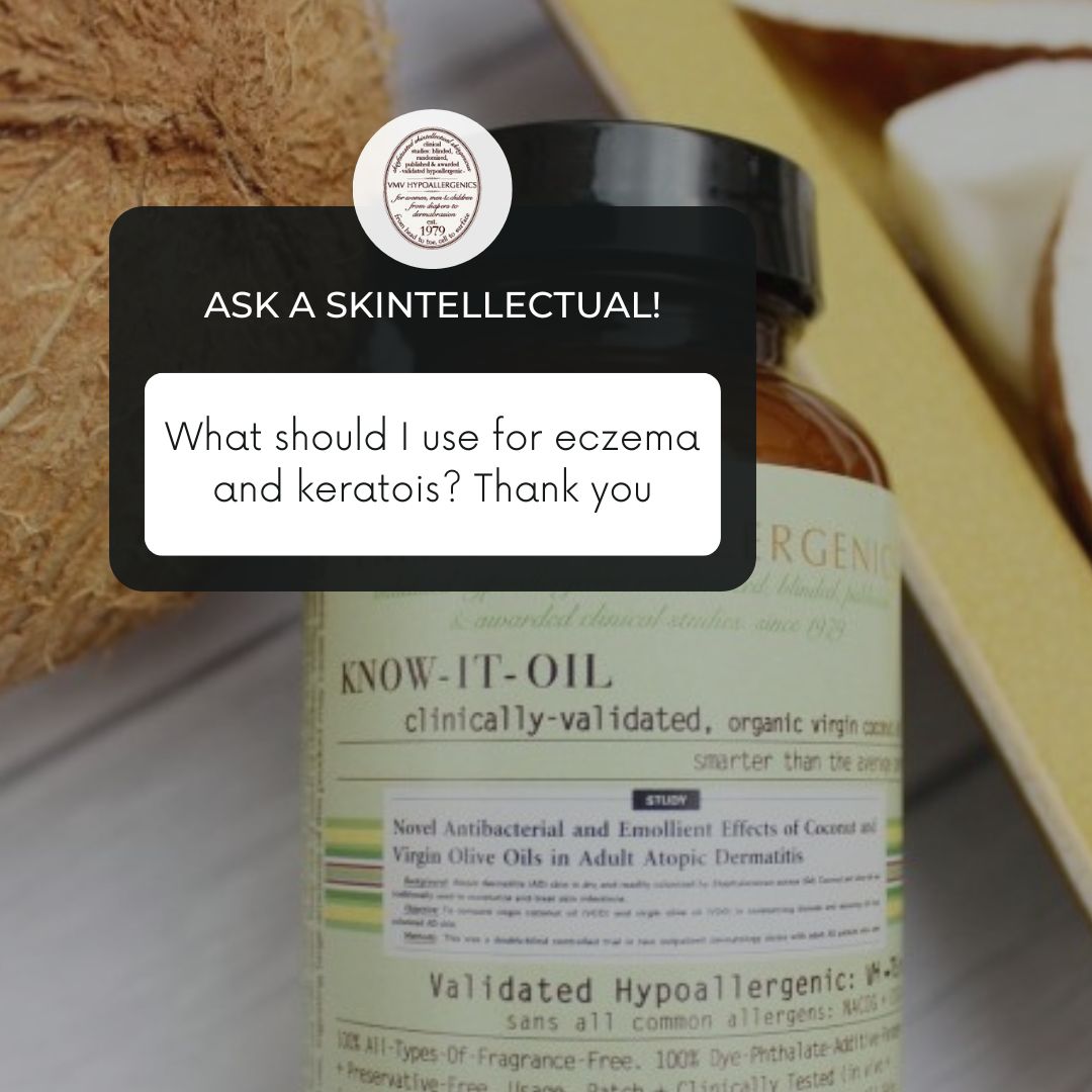 VSRC's tweet photo. ❓What should I use for eczema &amp; keratosis? 

💡 Virgin coconut oil is a fantastic option for allergen-free barrier repair. Watch https://t.co/ERtKqbFAvv &amp; https://t.co/UjoGqsBvwk or search “keratosis pilaris” on https://t.co/R8nosImXsF for more info. https://t.co/MvlkyU2IKr