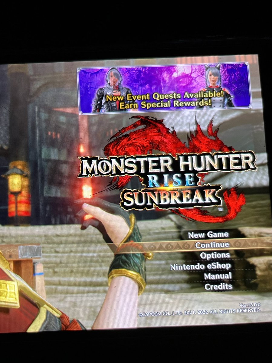 VellMatic's tweet photo. #MonsterHunterRise #MonsterHunter #NintendoSwitch  
Finally bought Sunbreak, time to get started! https://t.co/fpBQtPR9Oc