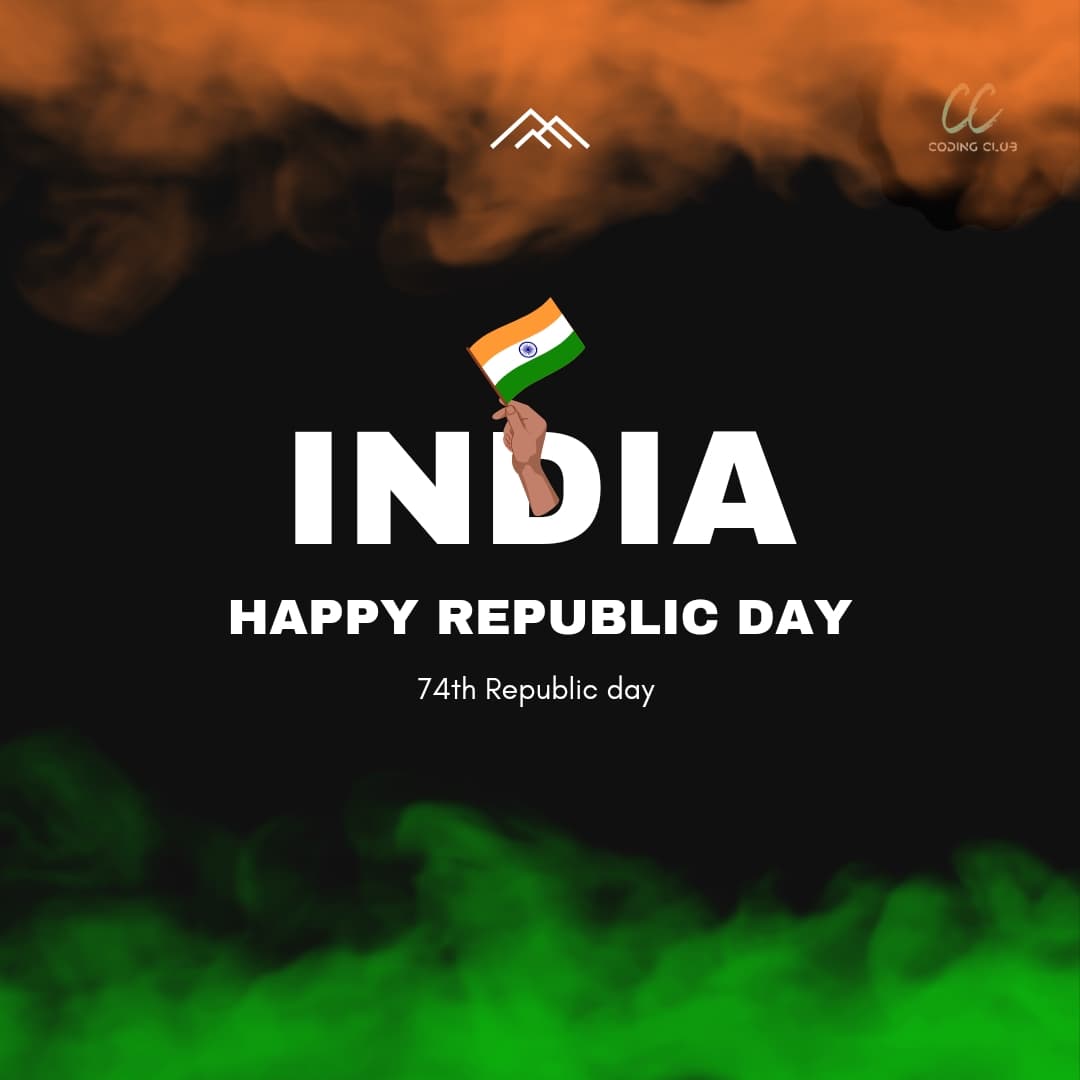 codingclub26's tweet image. 🎖️Day to remember our superheroes 🎖️Republic day is one of the festival, where everyone celebrates without any differences.. 

Wishing you all a very happy and glorious 74th Republic Day 🇮🇳

#74thRepublicDay2023 #india #peace #unity #equality  #patriotism #26january #Liberty