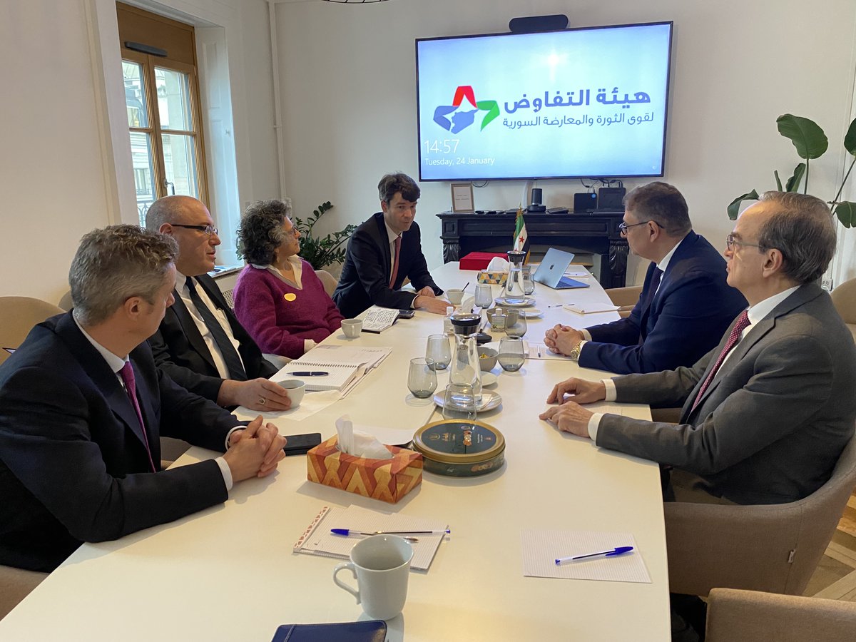 U.S. Embassy Syria (@usembassysyria) on Twitter photo DAS Goldrich, <a href="/BrigitteCurmi/">Brigitte Curmi بريجيت كرمي</a>, <a href="/UKSyriaRep/">Ann Snow</a>, and <a href="/GERonSyria/">German Embassy Damascus</a> had an interesting discussion with <a href="/SyrianHNC_en/">هيئة التفاوض السورية | SNC</a> on how to bring together the broadest possible spectrum of Syrians in an inclusive and Syrian led political process, implementing resolution 2254. DAS Goldrich, <a href="/BrigitteCurmi/">Brigitte Curmi بريجيت كرمي</a>, <a href="/UKSyriaRep/">Ann Snow</a>, and <a href="/GERonSyria/">German Embassy Damascus</a> had an interesting discussion with <a href="/SyrianHNC_en/">هيئة التفاوض السورية | SNC</a> on how to bring together the broadest possible spectrum of Syrians in an inclusive and Syrian led political process, implementing resolution 2254.