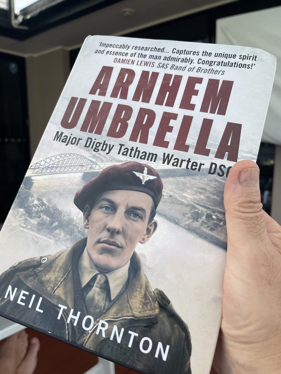 Enjoying Australia Day with some two-handed drinking and reading about an airborne legend , cheers ⁦@neilthornton79⁩ been looking forward to this#Arnhem#Airborne#ParachuteRegiment