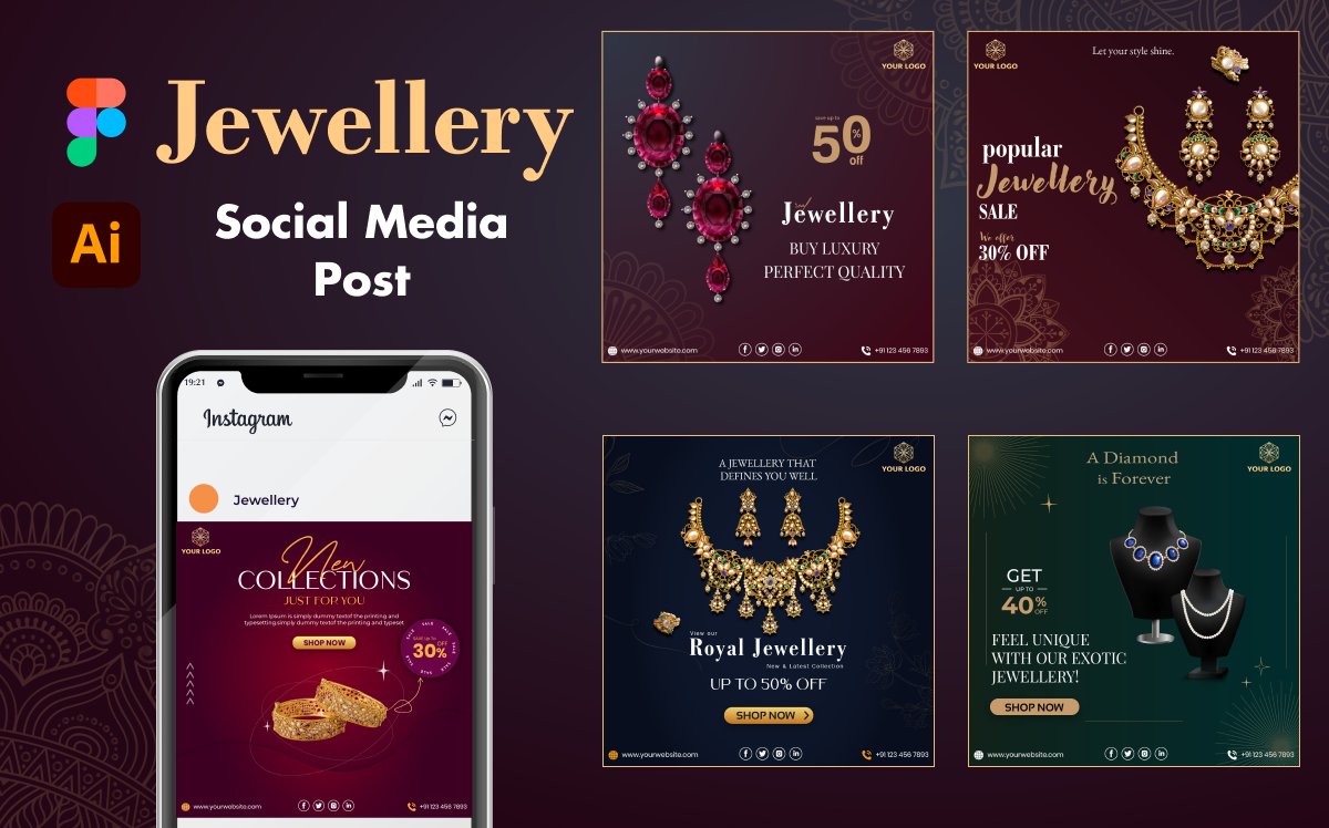 We wanted to announce 🗣 that We’ve launch our product ‘Jewellery - Social Media Post Design’ in @templatemonster 
  
Jewellery - Social Media Post Design
bit.ly/3RacdRK

#jewelleryoffer #jewelleryproducts #Marketing #socialmedia #marketingcontent #figma #figmadesigns