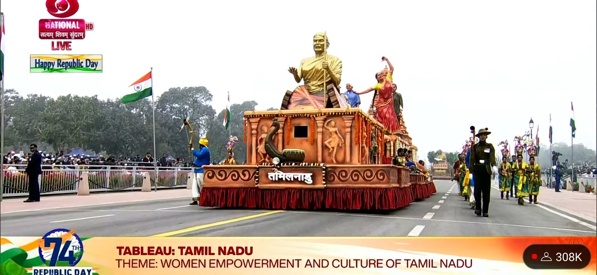 teevics's tweet photo. TamilNadu shows its pride in both Hindi and Tamil on their vehicles, sending a powerful message to support and celebrate regional languages as well. #TamilNadu #தமிழ்நாடு #RepublicDay2023 https://t.co/7SAxXKX2nU