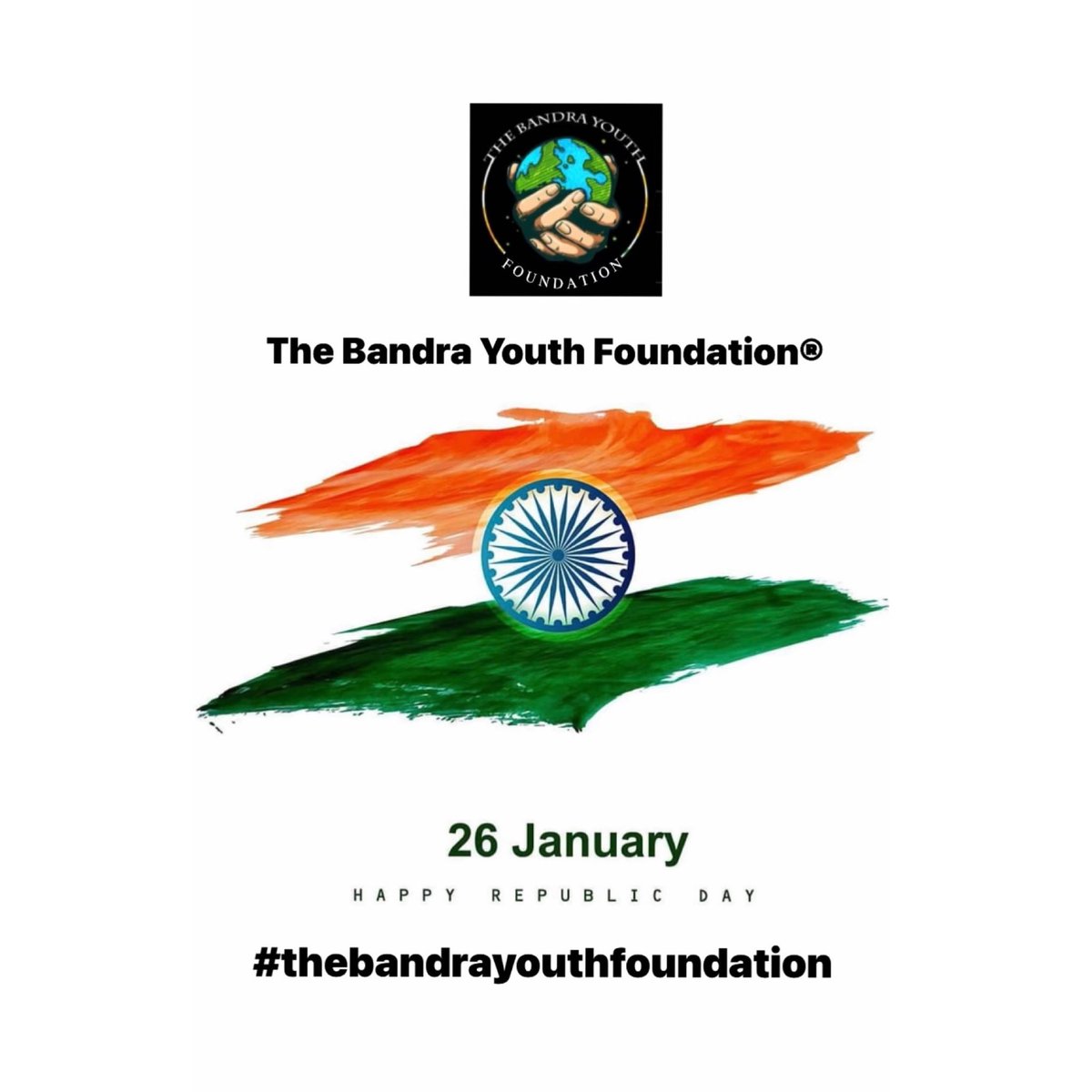 thebandrayouth's tweet photo. ON THE OCCASION OF THE
CELEBRATION OF OUR 74th
REPUBLIC DAY LET US ALL
STAND PROUD AND GIVE
RESPECT TO OUR NATION.
WISHING YOU A VERY HAPPY REPUBLIC DAY.🇮🇳
.
#thebandrayouth #foundation #26january #nation #proud #flage #post #republicday #share #togather #bandra #mumbai #india https://t.co/VR3C6ATxgA