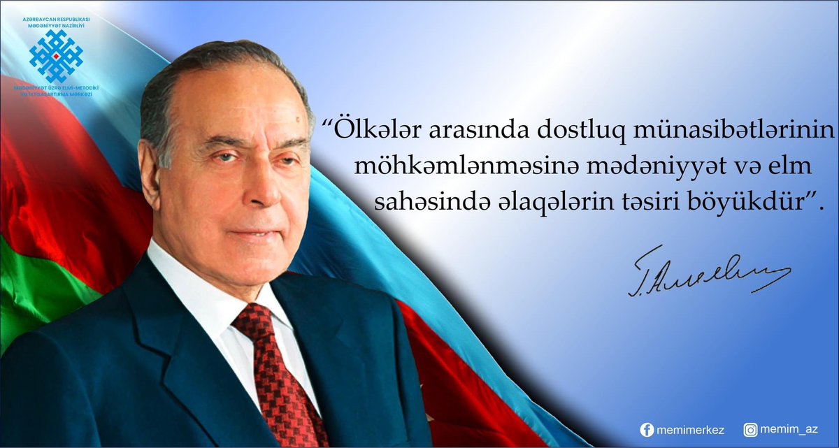 MnMemim's tweet photo. #MEMIM #Mədəniyyət #Öyrən #Faydalan #Azərbaycan #HeydərƏliyev100 https://t.co/FeiQRqqENg