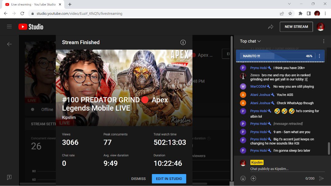 W stream! Love y’all that pulled up🫶🏾❤️

Time to get some sleep💀