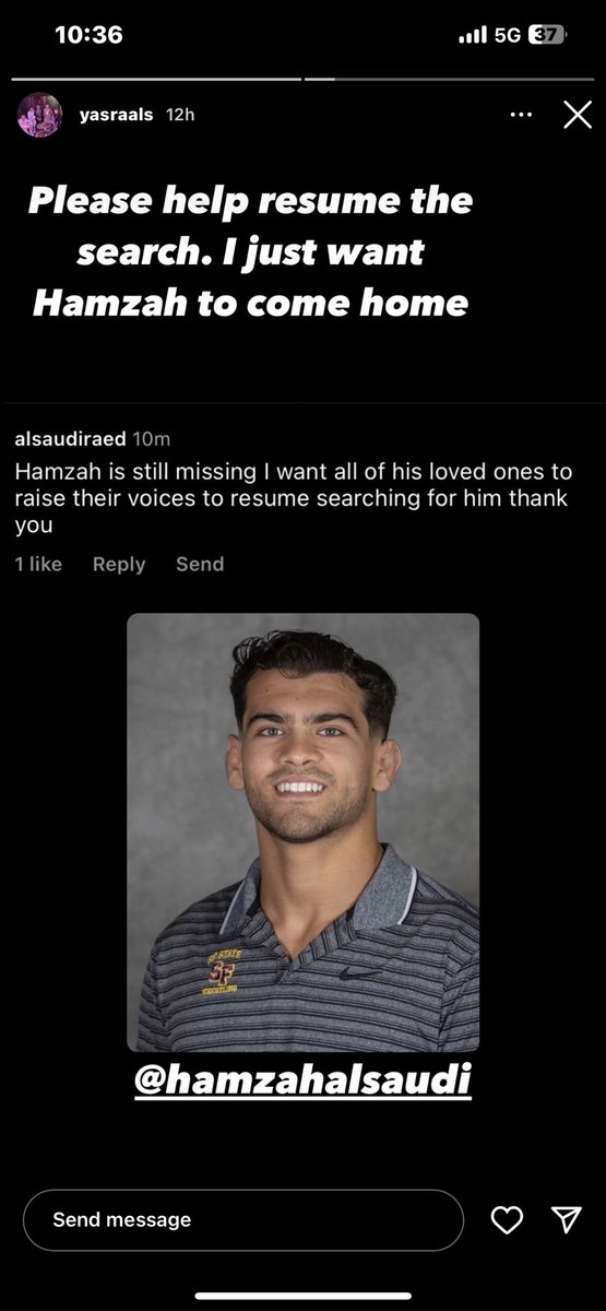rayan_heravi's tweet photo. Warriors folks my friends brother went missing in the San Francisco area and has been gone for a week. Any info would be appreciated. God bless and go dubs ❤️ https://t.co/V7UefA6kgo