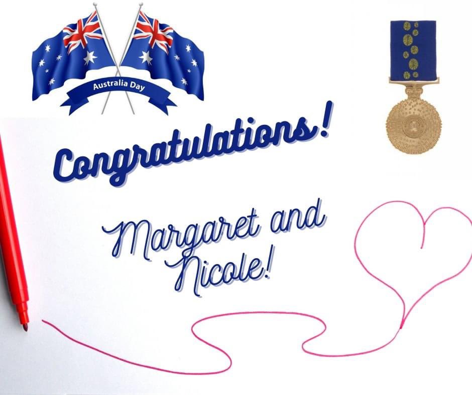 applemaqlions's tweet photo. Congratulations! It was announced this morning in the Australia Day Honours List for 2023 that Margaret and Nicole Phillips have received The Medal of the Order of Australia (OAM). 
#lionsclubsaustralia 
#volunteering #LionsClubs #OAM #OrderOfAustraliaAwards #australiadayawards https://t.co/m9OkYuHKKG