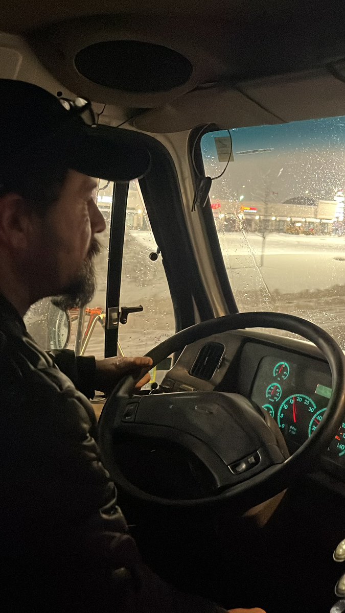 Getting to ride with John, one of our licensed mechanics who is coming in to help get our #cbridge roads cleared for the morning rush hour.  <a href="/cityofcambridge/">Shitty of Cambridge</a>