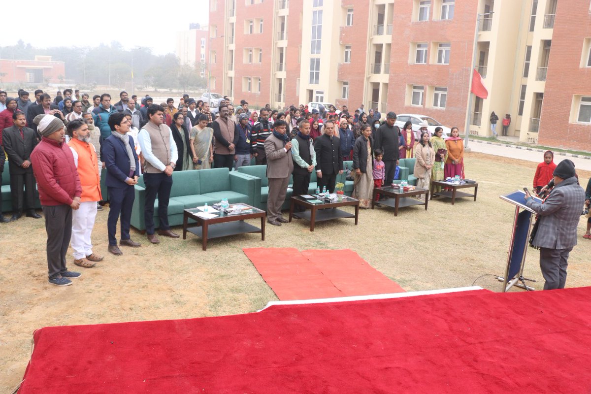 NCAFtraining's tweet photo. On the occasion of the 74th Republic Day celebrations, NICF felicitated Master Heyansh Kumar @mountaineagle01, the youngest mountaineer to reach base camp of Mt. Everest. Also, the trainees of NICF presented various patriotic and cultural performances. https://t.co/X7fKNESpRK