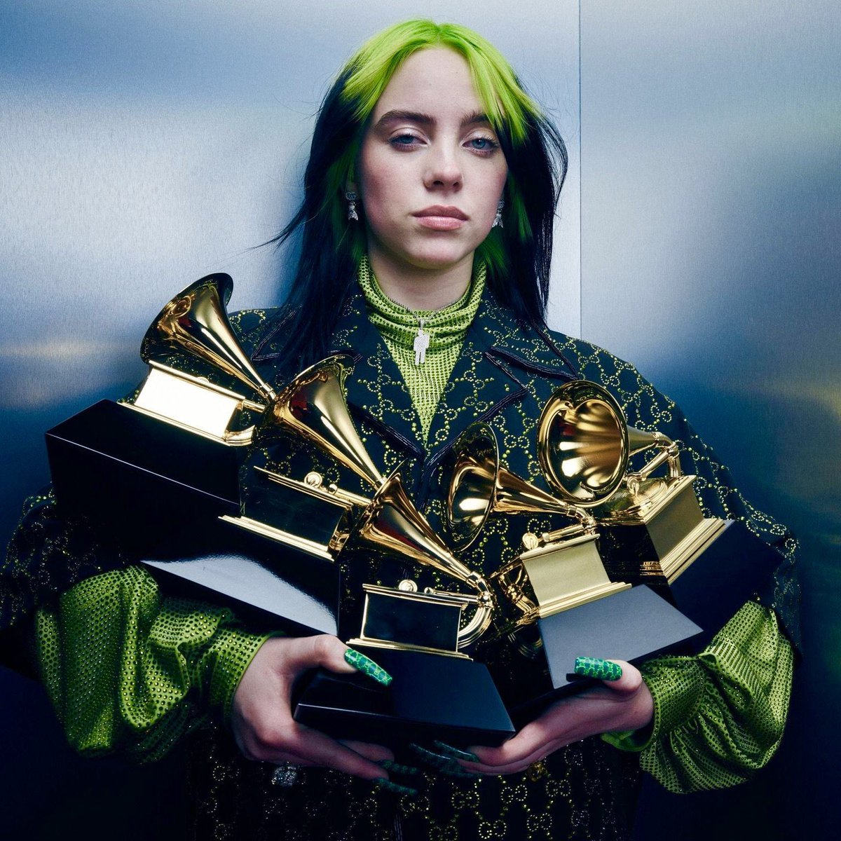 BillieSociety's tweet photo. 3 years ago today , Billie Eilish made history at the Grammys‼️❤️ https://t.co/C6ezdXkUob