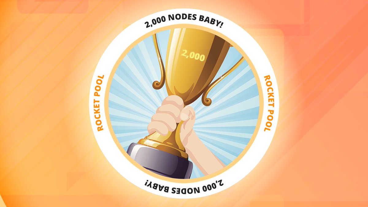 2000 $RPL Nodes, amazing community, fantastic product, there's no better way to secure #Ethereum than with Rocket Pool!