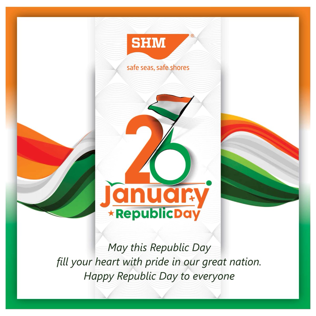 SHMShipcare's tweet photo. Let us remember the golden heritage of our country and feel proud to be a part of India. Happy Republic Day!
#RepublicDay #republicday2023 #republicdayindia #SHMGroup #india https://t.co/SKqhw1DLzP
